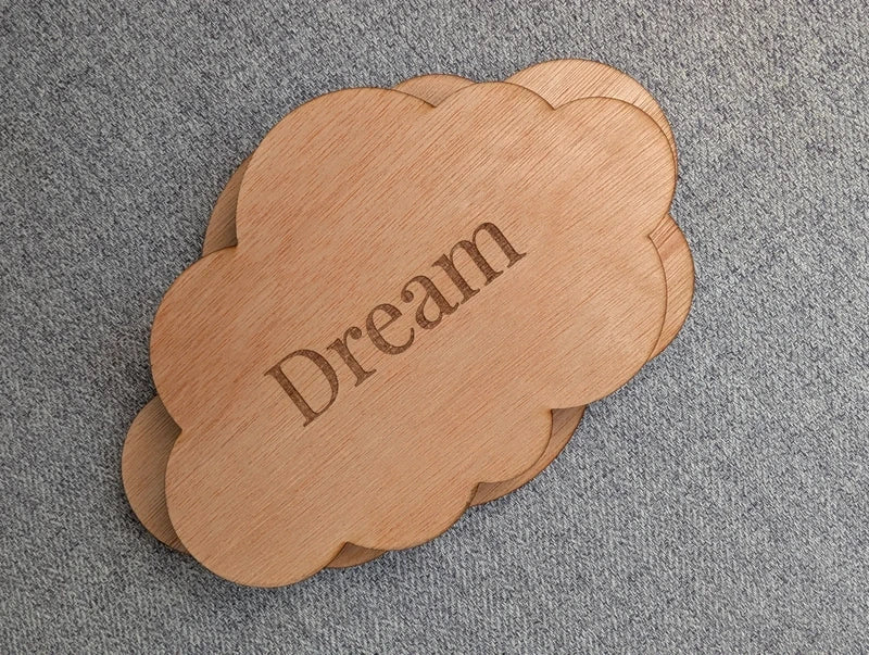 Minimalist style Wooden Clouds x 3 pcs | Baby Nursery Decor | Neutral Scandinavian Style