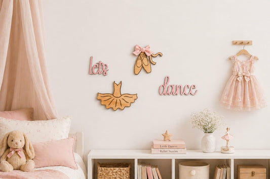 Ballerina Nursery Wall Decor| Baby Girl Room | Wooden Wall Art | Baby Girl Nursery